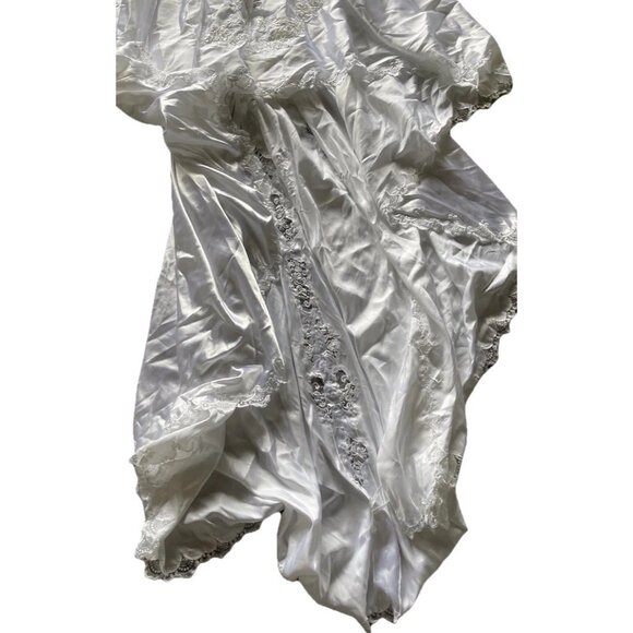 Vintage Bridal Victorian Long Wedding Dress Sz Petite White Ivory Sweetheart - Picture 5 of 16